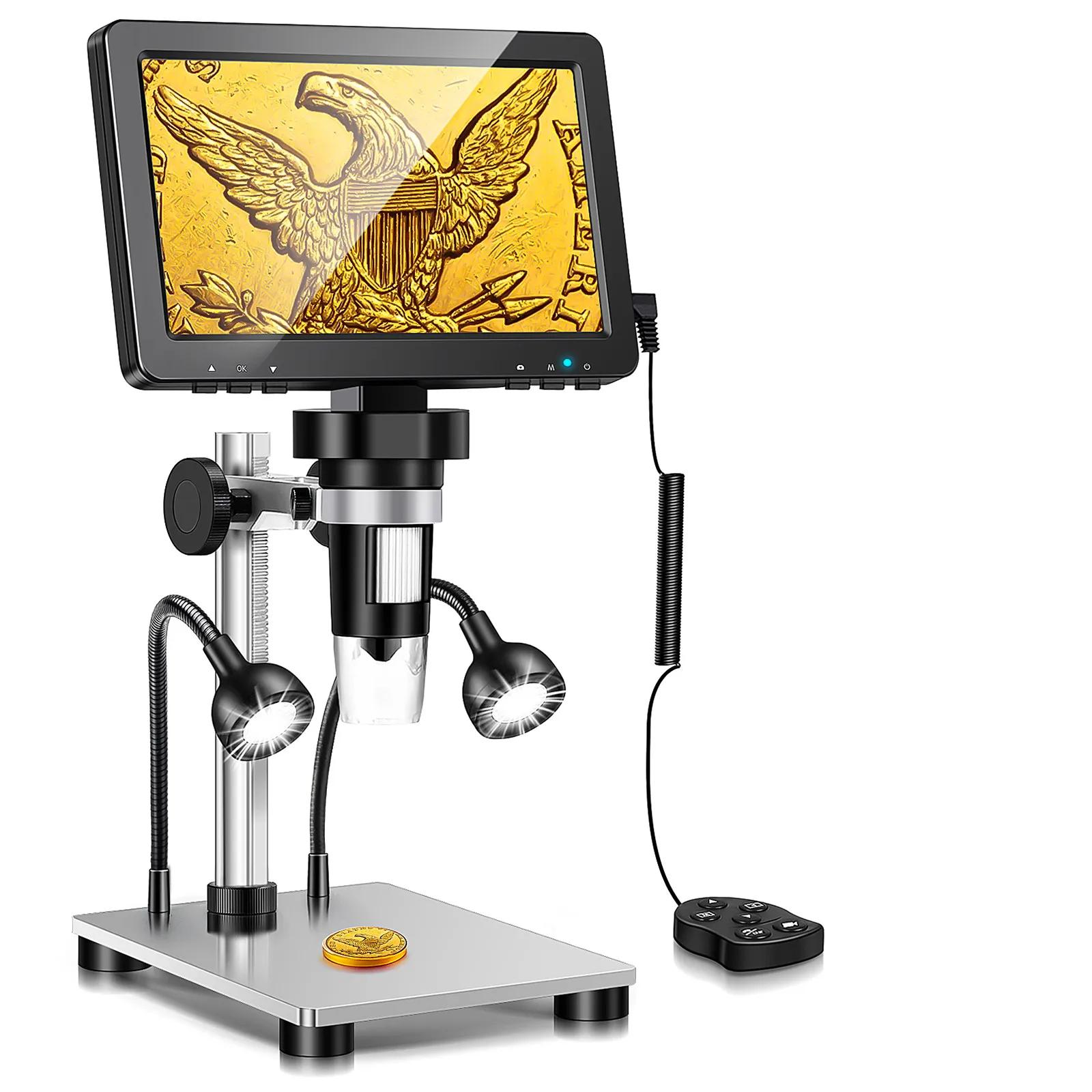 Digital Microscope 1200x Magnification HD USB Professional Electron Microscopios For Repairing With 10 LED Light