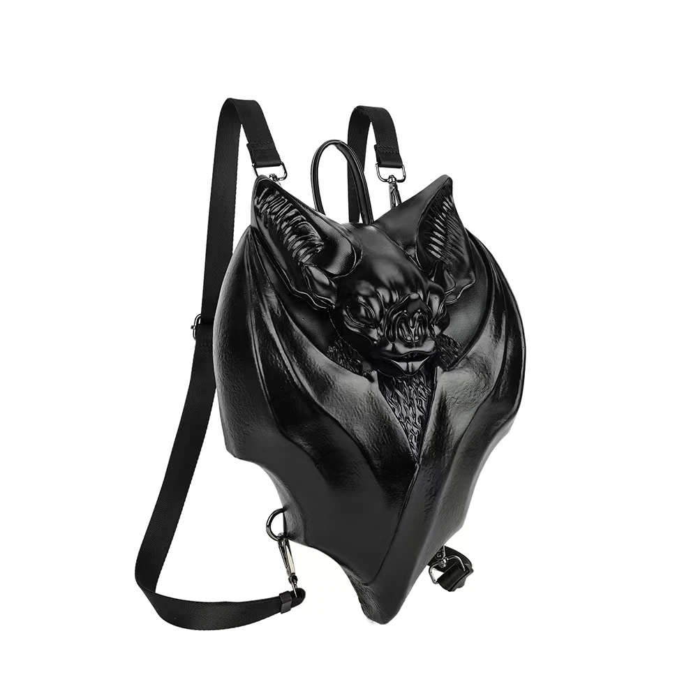 Girl Gothic Black Bat Shaped Halloween Backpack Handbag High Quality Bags