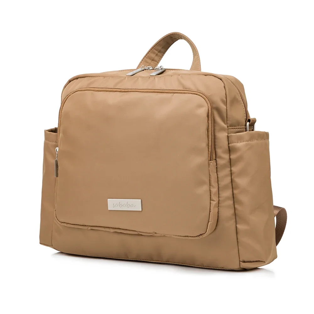 Diaper Bags for Mother Waterproof Large Capacity Solid Polyester Diaper Backpacks Travel Bag for Newborn Baby