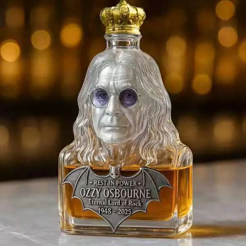 Ozzy Osbourne Whiskey Bottle Back To the Beginning Commemorative Whiskey Wine Bottle Home Decor Statue Collection Crafts