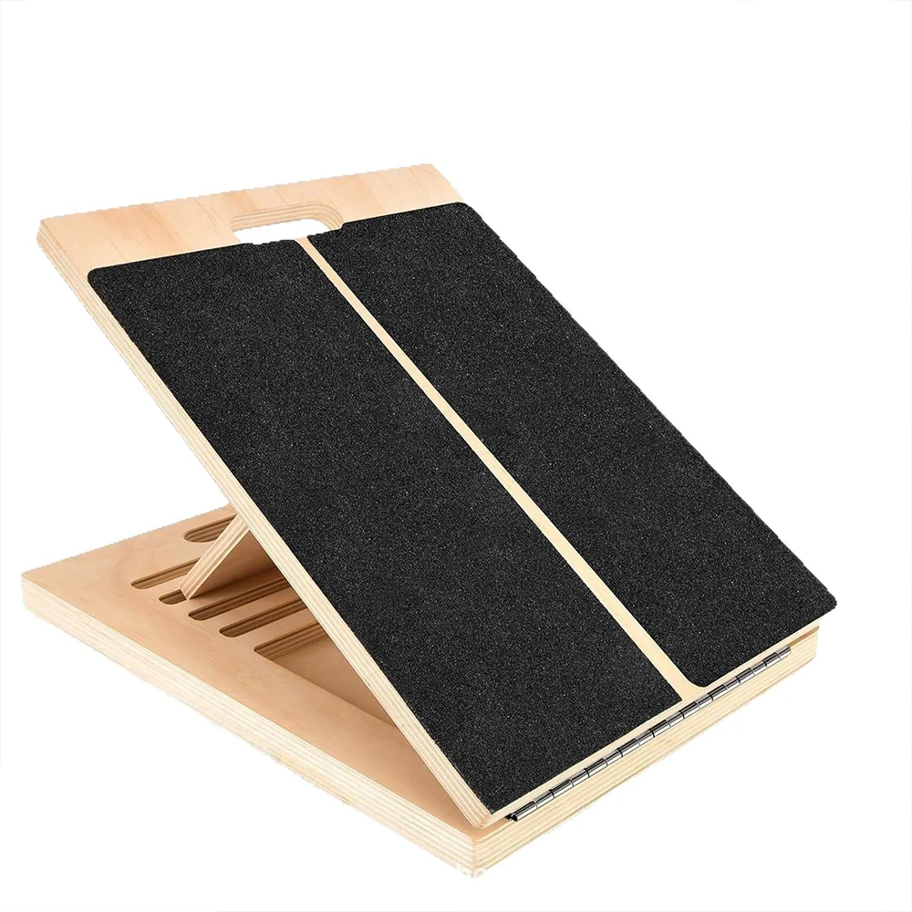 Foldable Wooden Incline Board Adjustable Calf Ankle Stretcher Plyometric Home Stretching Balance Training Fitness Equipment